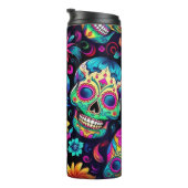 Neon Sugar Skull Thermosbecher (Nach rechts gedreht)
