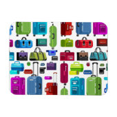 Neon Suitcases Magnet (Horizontal)