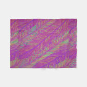 Neon Summer Lila Palms Fleecedecke (Vorderseite (Horizontal))