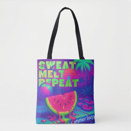 Neon Summer Retro Future Tropical 80er Tasche (Vorderseite)
