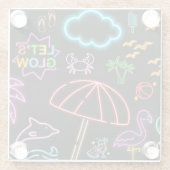 Neon Summer Themed Glasuntersetzer (Rückseite)