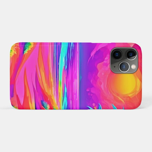 Neon Sun & Beach Bliss Case-Mate iPhone Hülle (Rückseite (Horizontal))