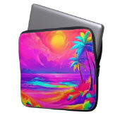 Neon Sun & Beach Bliss Laptopschutzhülle (Vorderseite Links)