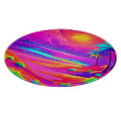 Neon Sun & Beach Bliss Schneidebrett (Ecke)