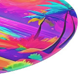 Neon Sun & Beach Bliss Schneidebrett (Ecke)