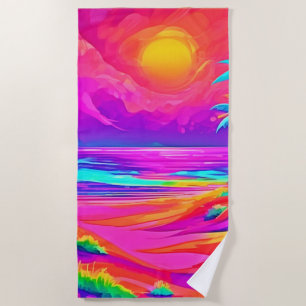 Neon Sun & Beach Bliss Strandtuch