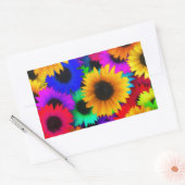 Neon Sunblumen Rechteckiger Aufkleber (Umschlag)