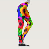 Neon Sunflowers 1960er Hippy Leggings (Rechts)