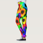 Neon Sunflowers 1960er Hippy Leggings (Links)
