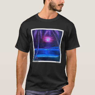 Neon Sunset auf der Strandlandschaft Sommer T-Shirt