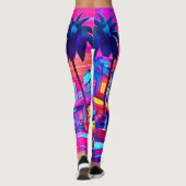 Neon Sunset City Drive Leggings (Rückseite)