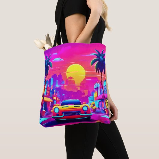 Neon Sunset City Drive Tasche (Von Nahem)