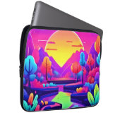 Neon Sunset Landschaft Laptopschutzhülle (Vorne Rechts)