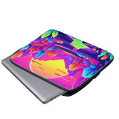 Neon Sunset Landschaft Laptopschutzhülle (Vorne Knopf)