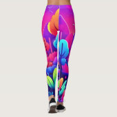 Neon Sunset Landschaft Leggings (Rückseite)