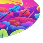 Neon Sunset Landschaft Schneidebrett (Ecke)