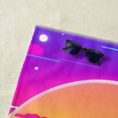 Neon Sunset Landschaft Strandtuch (Beispiel)