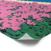 Neon Sunset Miami Art Print 80s Retro Summer Poster (Ecke)