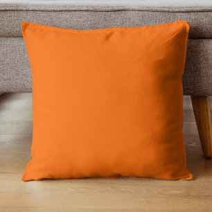 Neon Sunset Orange Solid Color Classic Kissen