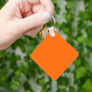 Neon Sunset Orange Solid Color Classic Schlüsselanhänger