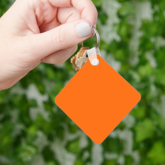 Neon Sunset Orange Solid Color | Classic Schlüsselanhänger (Hand)