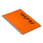 Neon Sunset Orange Solid Color Personalisiert Notizblock (Rechte Seite)