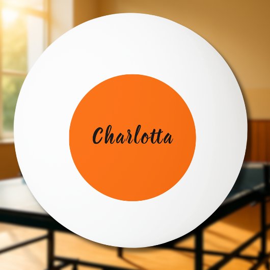 Neon Sunset Orange Solid Color Personalisiert Tischtennisball