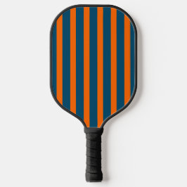 Neon Sunset Orange und Ocean Blue Cool Streifen Pickleball Schläger