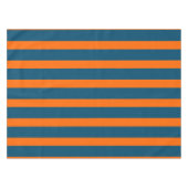 Neon Sunset Orange und Ocean Blue Cool Streifen Tischdecke (Vorderseite (Horizontal))