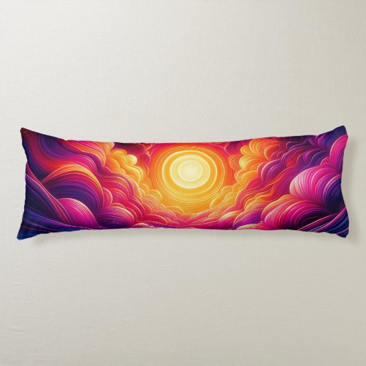 Neon Sunset Seitenschläferkissen (Vorderseite)