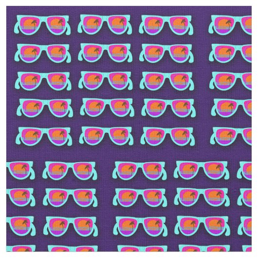 Neon Sunset Shades Stoff (Nahaufnahme)