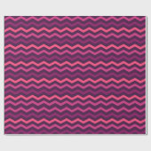 Neon Sunset Zickzack Pattern Geschenkpapier (Flach)