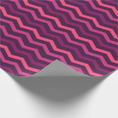 Neon Sunset Zickzack Pattern Geschenkpapier (Ecke)