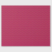 Neon Sunset Zickzack Pattern Geschenkpapier (Flach)