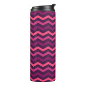 Neon Sunset Zickzack Pattern Thermosbecher (Nach links gedreht)