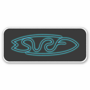 Neon Surf Aufkleber
