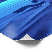 Neon Surf Penguin Poster (Ecke)