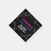 Neon Sweet 16 Birthday Glow Party Serviette (Ecke)