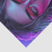 Neon Sweetheart - Frau mit Lollipop Decoupage Seidenpapier (Ausschnitt)