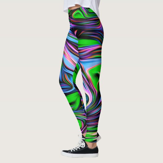 Neon Swirl Design Pattern Leggings (Links)