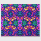 Neon Swirl Party Wrapping Paper Geschenkpapier (Flach)