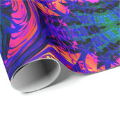 Neon Swirl Party Wrapping Paper Geschenkpapier (Rolleneckpunkt)