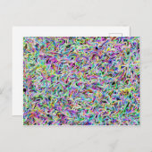 Neon Swirl Postkarte (Vorne/Hinten)