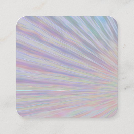 Neon Swoosh Design QR 7 Line Custom Quadratische Visitenkarte (Rückseite)