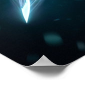 Neon Swordfish Velocity Current Poster (Ecke)