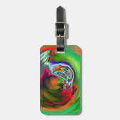 Neon Symphony Marble Gepäckanhänger (Vorderseite vertikal)