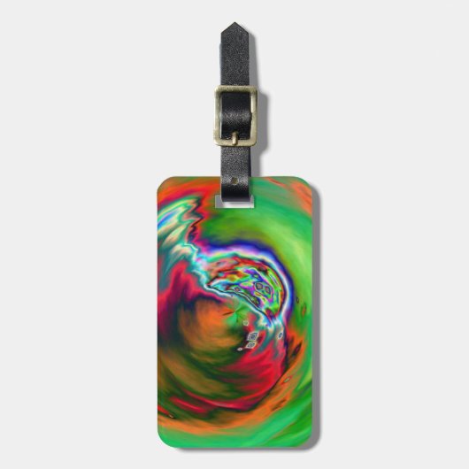 Neon Symphony Marble Gepäckanhänger (Vorderseite vertikal)