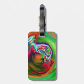 Neon Symphony Marble Gepäckanhänger (Rückseite vertikal)