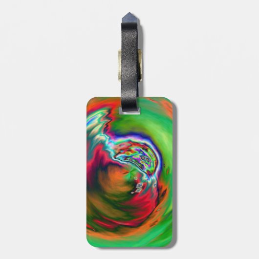 Neon Symphony Marble Gepäckanhänger (Rückseite vertikal)