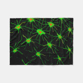 Neon Synapse Grid Fleece Blanket (Vorderseite (Horizontal))